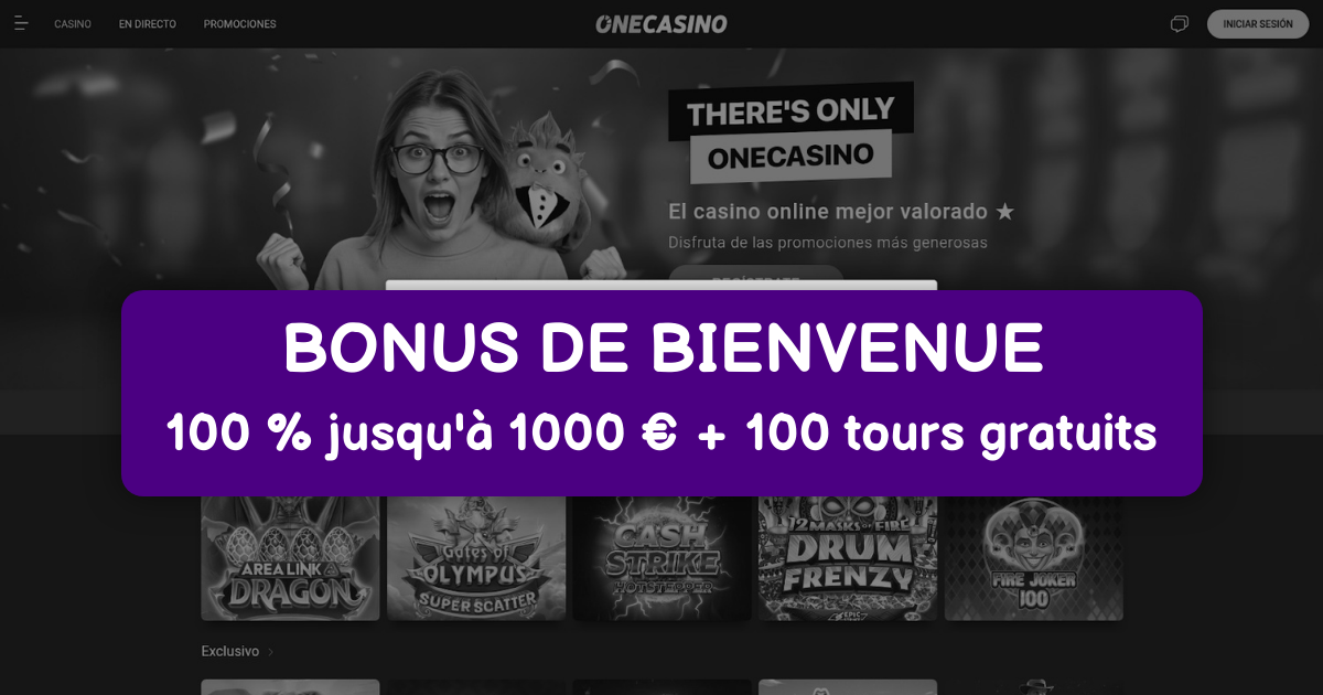 One Casino welcome bonus